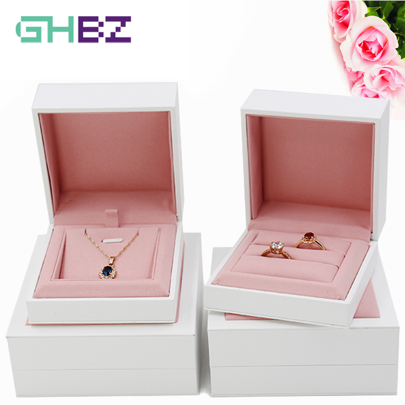 高档欧式珠宝项链森系婚礼对戒盒