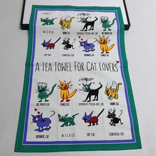 [挂布]tea towel茶巾纯棉FOR CAT LOVERS给猫咪爱好者的茶巾