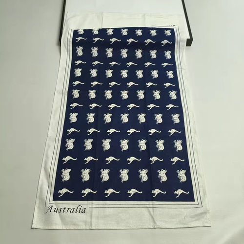 [挂布]tea towel茶巾瑕疵纯棉藏蓝色袋鼠考拉