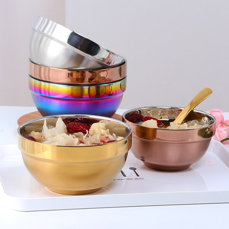 304 Stainless steel bowl single student Creative personality household Rice bowl A bowl of instant noodles canteen Soup bowl Double-insulatedin the Tableware , Tableware , Bowl  category - from Buy2taobao.com to provide professional Taobao agent buy service