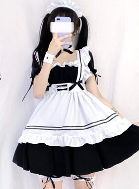 女仆装cos可爱学生女装大佬连衣裙萝莉塔套装二次元服装大码日常