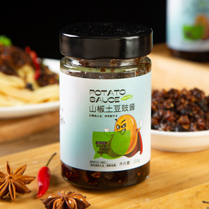 庞大妈万源特色山椒土豆豉酱下饭拌菜炒菜拌面夹馍蘸料调味酱220g