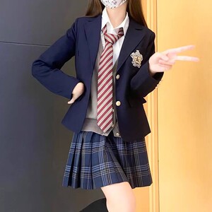 jk西装外套女小个子设计感小众西服春秋款dk制服男情侣款圣火学院