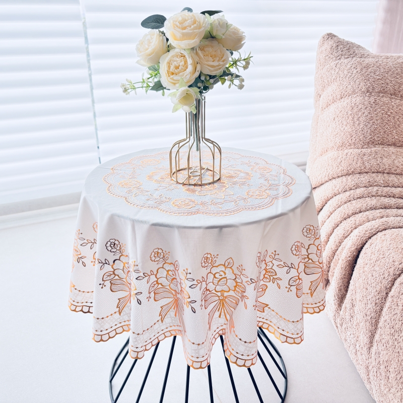 小边几圆桌布防水防烫ins风桌布