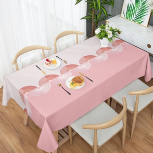 轻奢桌布免洗防水防油防烫家用长方形PVC餐桌布方桌台布茶几桌垫