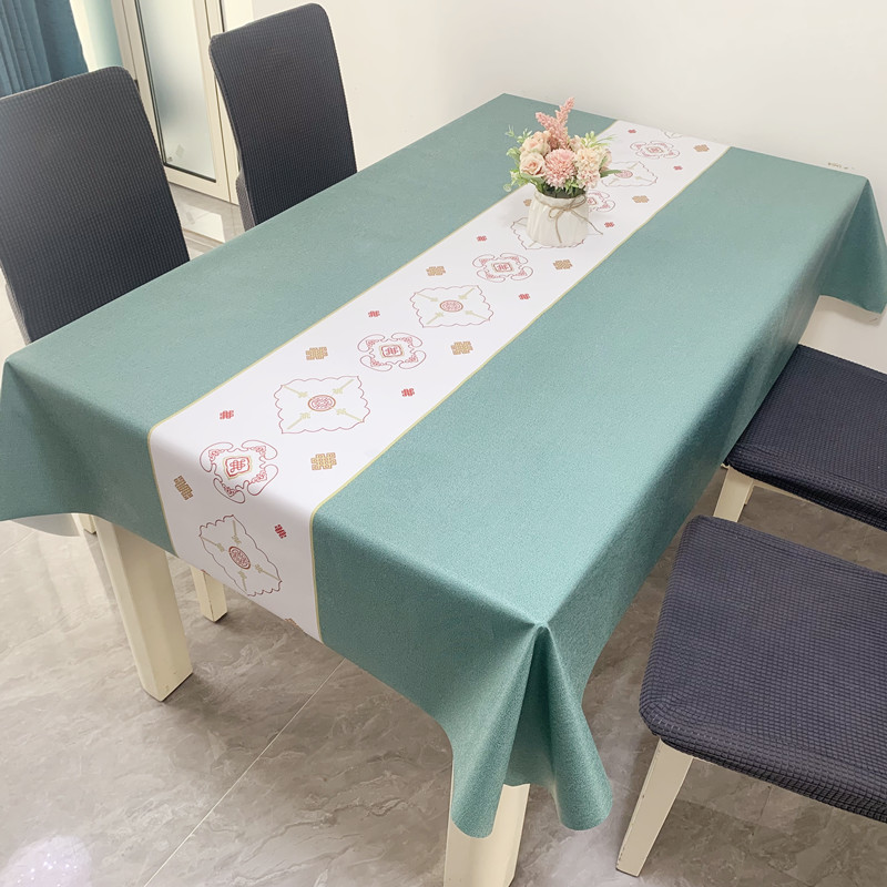 欧式PVC防水防烫防油桌布