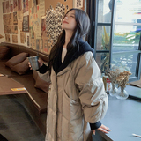 高级感超好看假两件羽绒服女冬季长款2025新款慵懒风白鸭绒外套潮，女装羽绒服，2D152