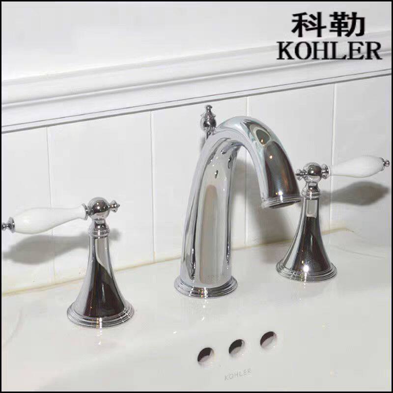 科勒芬尼奥脸盆双把三孔冷热龙头 K-8670T-4M-BN 正品特价促销