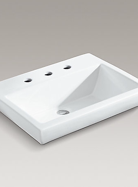 KOHLER/科勒卫浴正品 派丽蒙时尚浴室台上脸盆洗手盆K-14715T-1-0