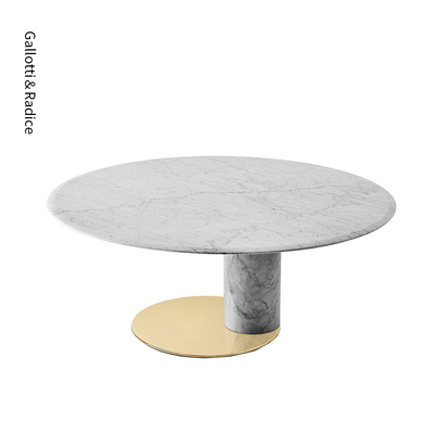 意大利进口正版 Gallotti&Radice 现代轻奢 Oto Big 大理石圆餐桌