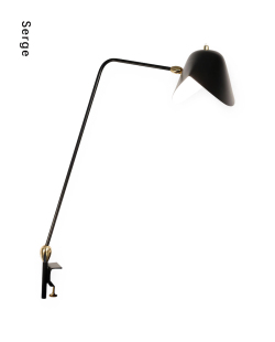 法国 Serge Mouille Two swivels Agrafée 桌灯 台灯 双转动