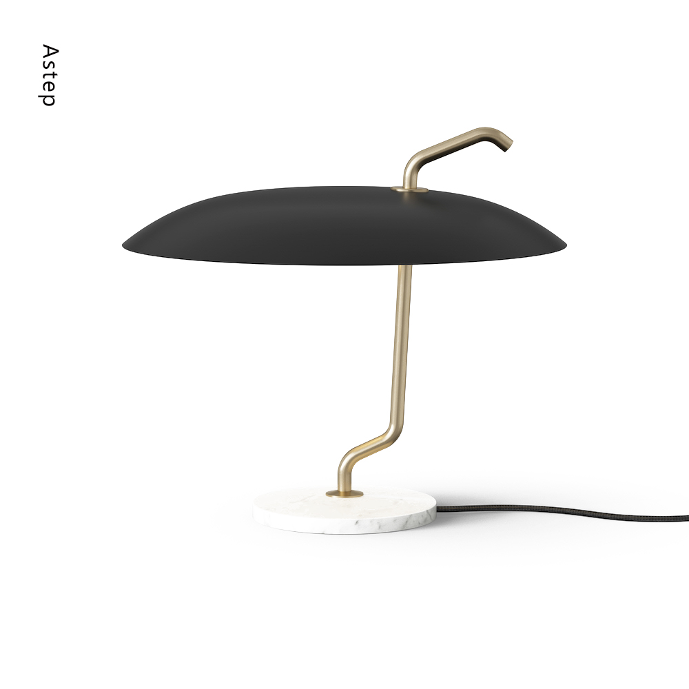 丹麦 Astep Model 537 装饰台灯桌灯 大理石底座黄铜灯杆