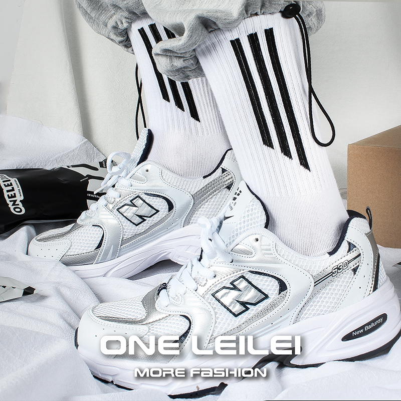 高帮高筒男士嘻哈条纹长袜长筒袜