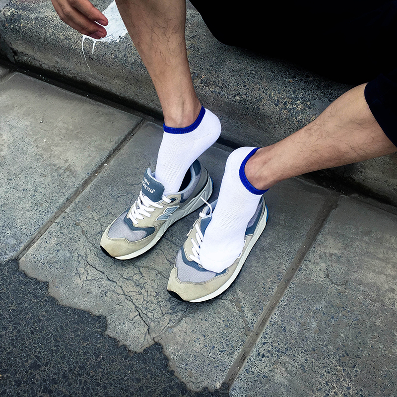 彩边毛巾底束腰纯棉防臭百搭白袜