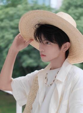 大帽檐草男款2026新夏季遮