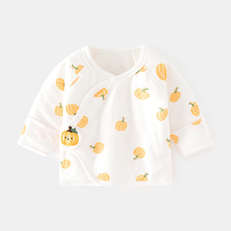 52码宝宝半背衣初生婴儿冬加厚a类纯棉新生的儿衣服夹棉产房上衣