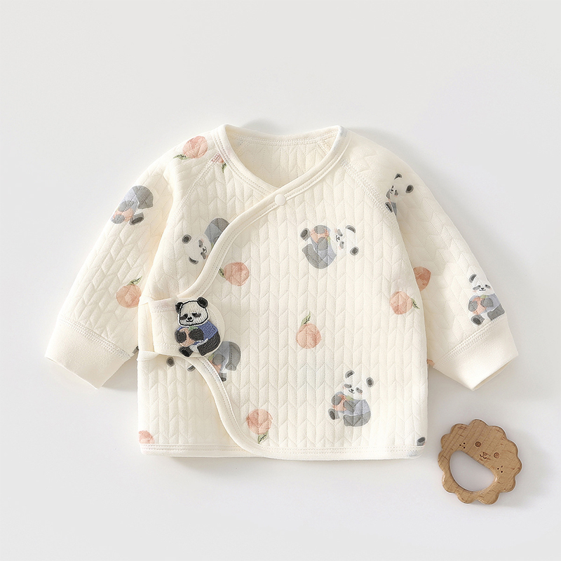 新生儿半背衣初生婴儿冬夹棉保暖上衣a类纯棉52码宝宝衣服和尚服