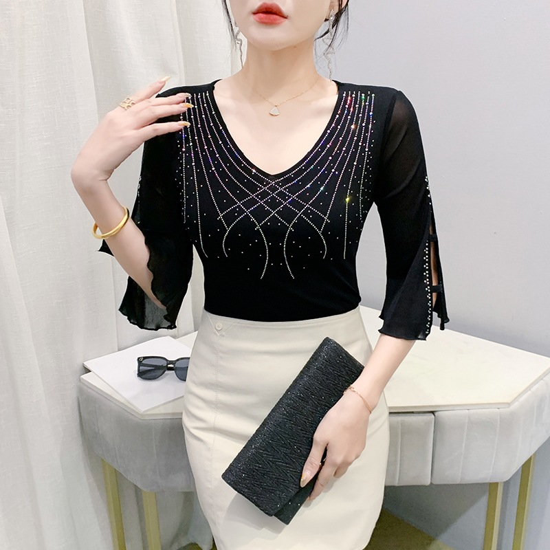 七分袖公主风涤纶实拍2025夏季