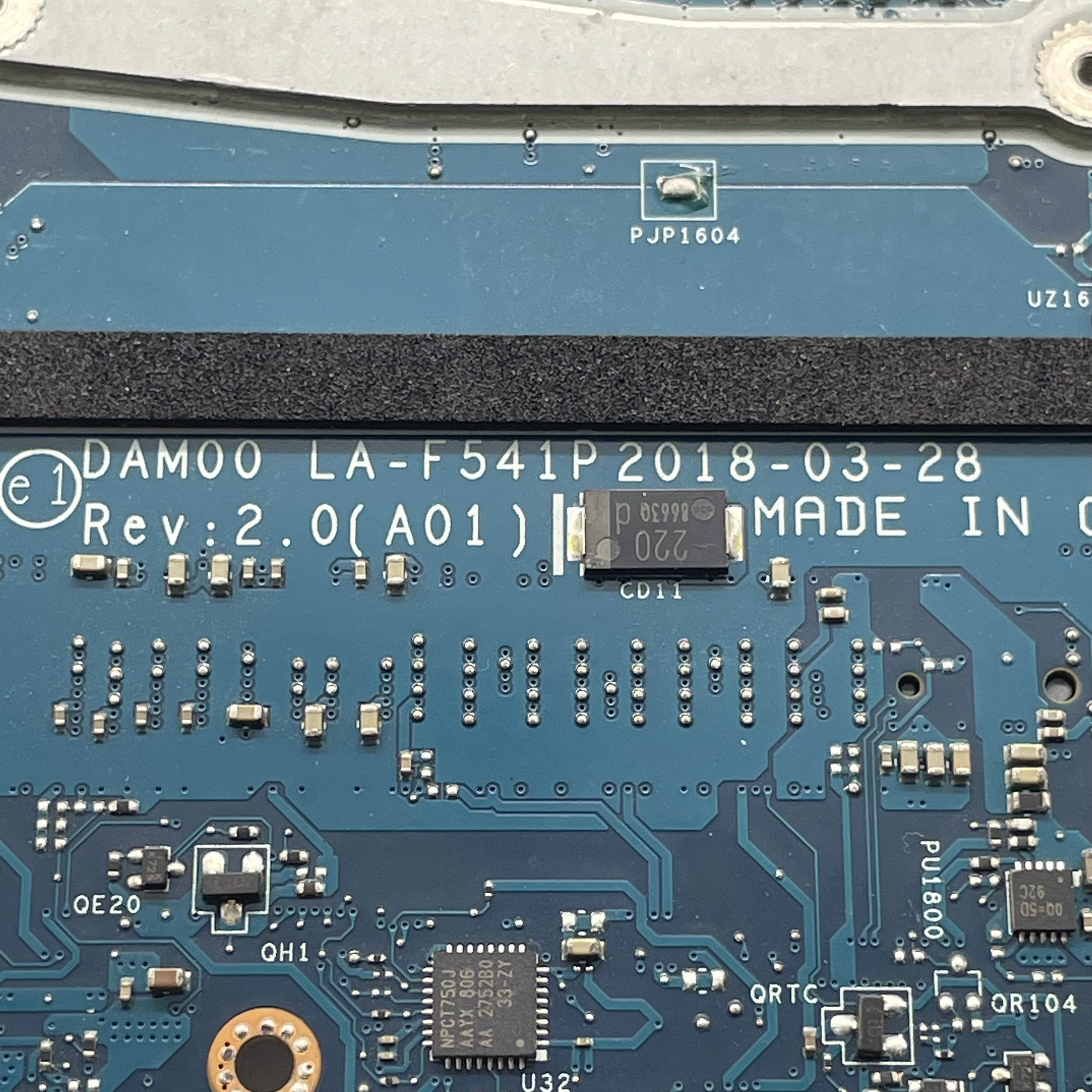 戴尔/DELL XPS 15 9570 主板 LA-F541P 54V7F i5-8300H i7 cpu