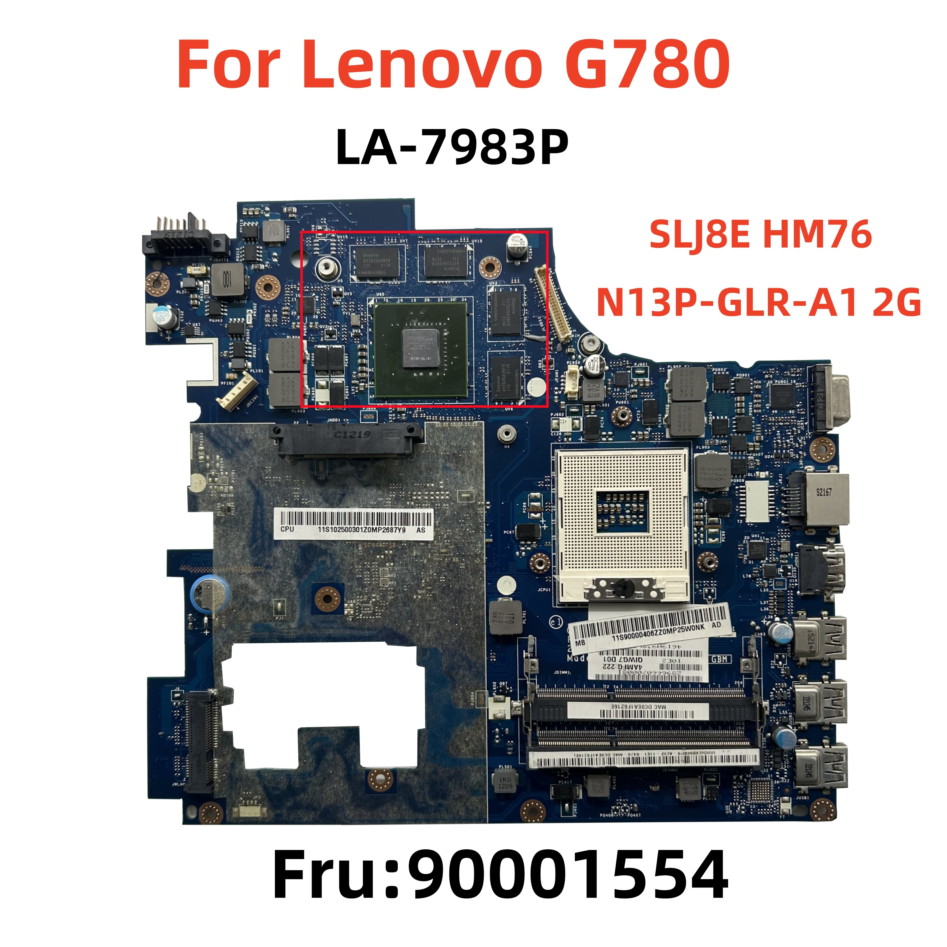 戴尔 DELL G780 主板 LA-7983P HM76 2G 90001554 独显 现货