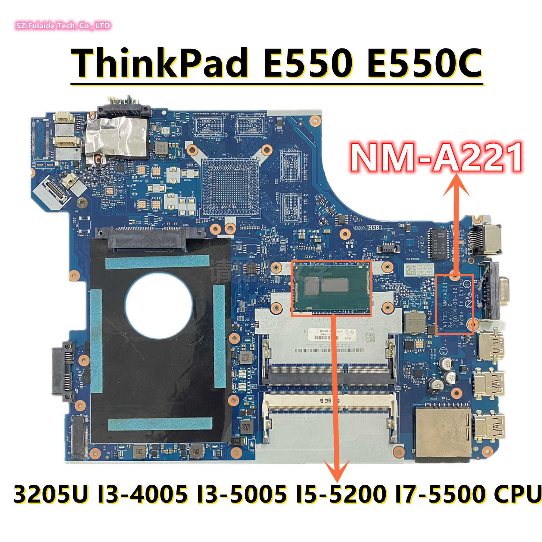 联想thinkpad e550c主板 E550主板 NM-A221板载CPU集显 I3-4005U
