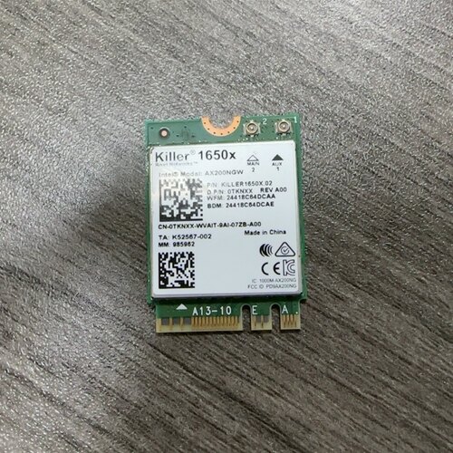 Killer 1650X双频AX200千兆内置笔记本戴尔外星人wifi6无线网卡
