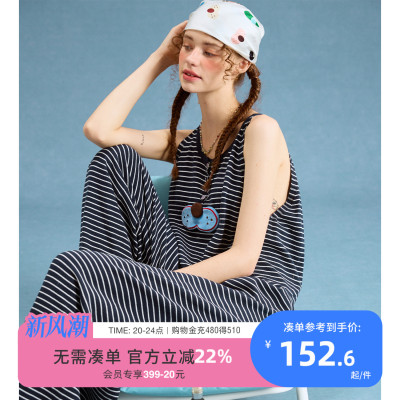 yso【酷猫系列】睡衣女夏雪尼尔连体休闲简约高级感可外穿家居服B