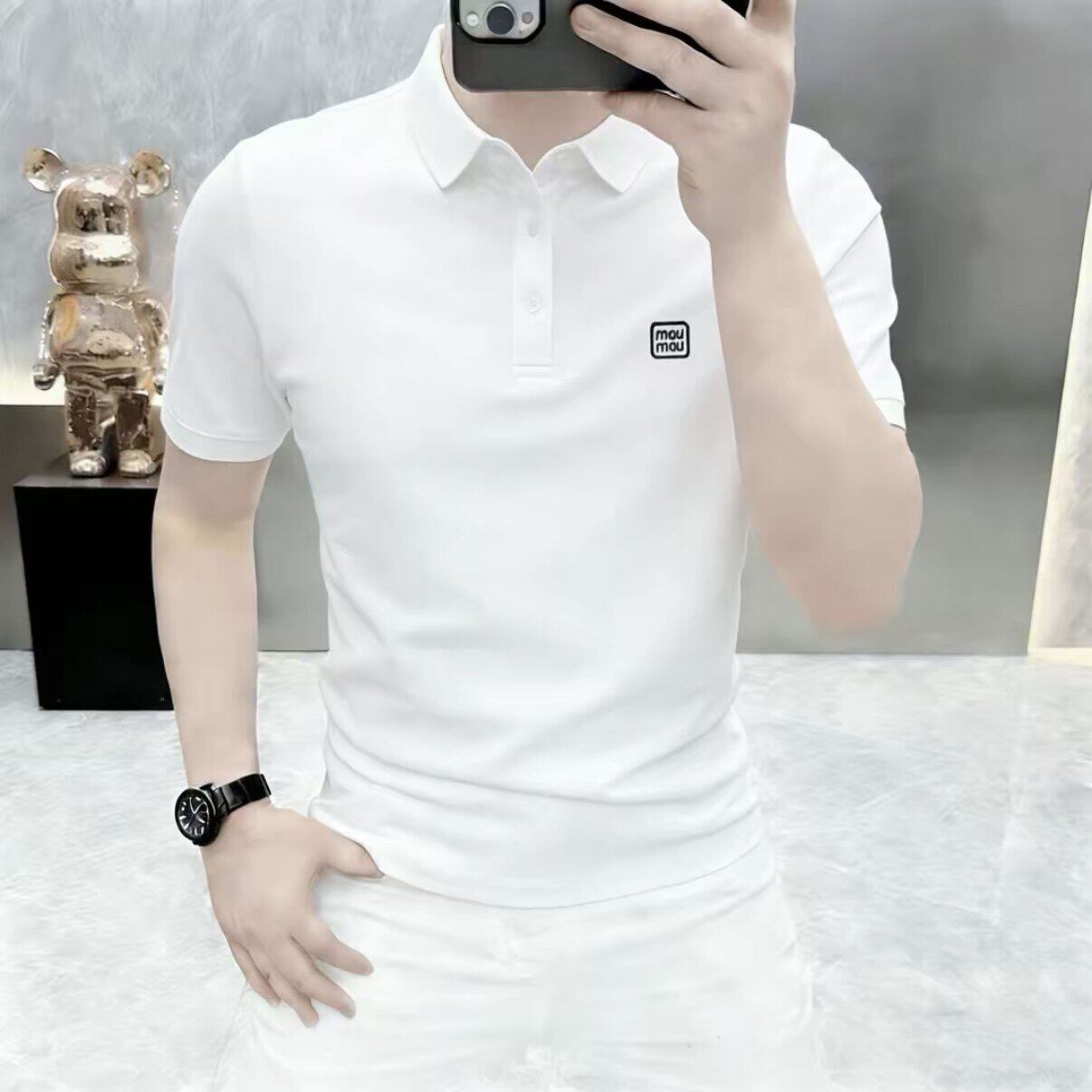 【下单立减一百】夏季新款翻领POLO衫男 短袖时尚商务修身潮流T恤