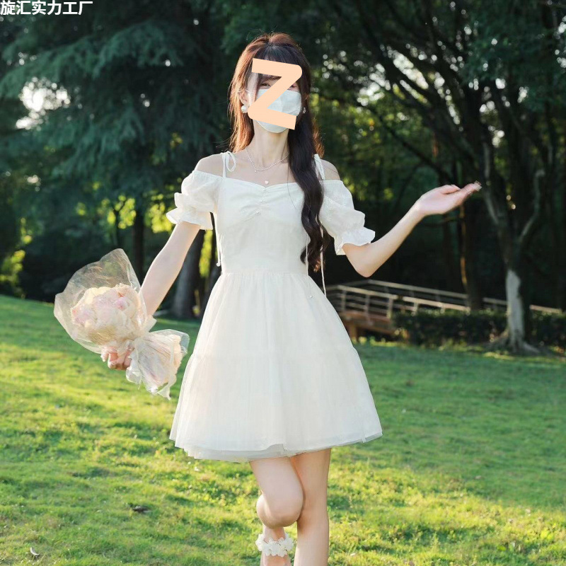 初恋欧蕾设计感连衣裙度假风仙女公主裙短裙小个子穿搭温柔