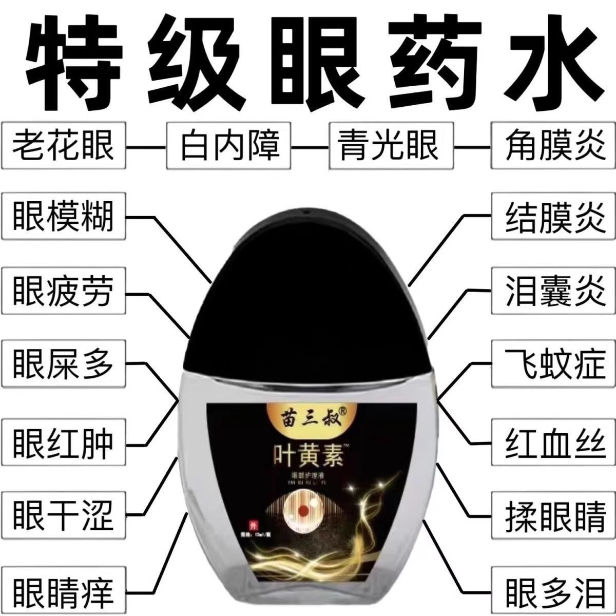 叶黄素滴眼液缓解抗疲劳干涩老花