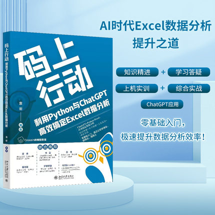 码上行动：利用Python与ChatGPT高效搞定Excel数据分析 数据分析基础 Python语法入门 数据获取准备加工统计 北京大学旗舰店正版