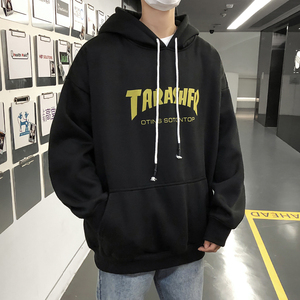 2023秋装新款 字母印花男士宽松套头连帽卫衣 W117/P50 控价68图片
