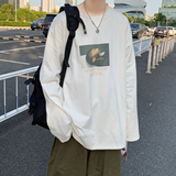 2023春装新款男士印花宽松圆领长袖T恤W225/P35控价48，男装T恤，电商A148