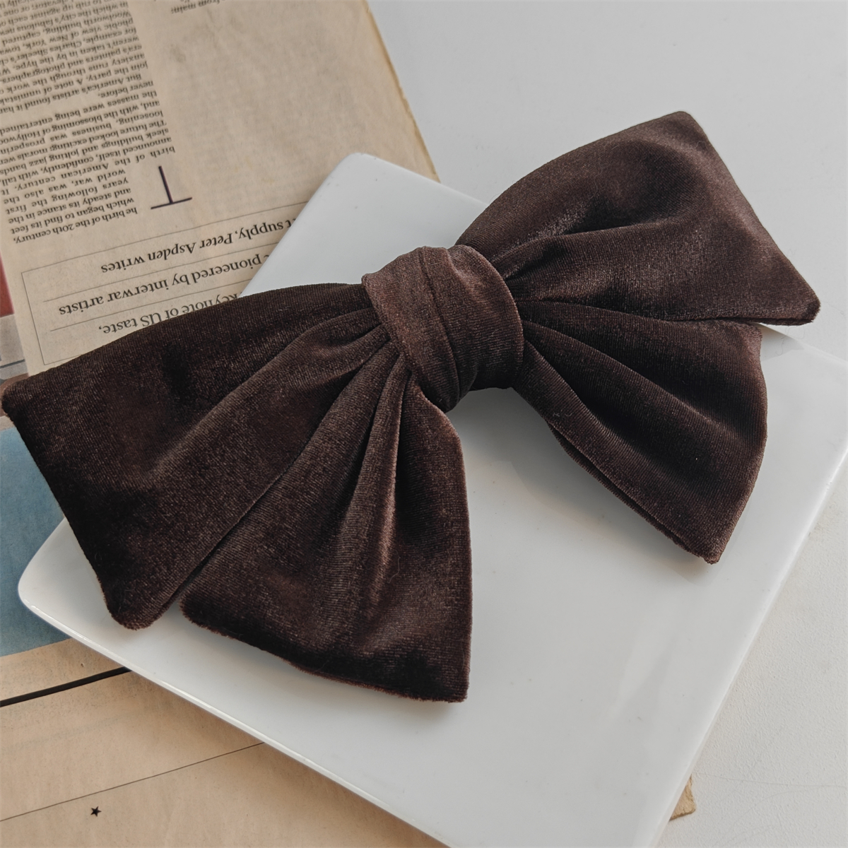 吾庄日常中大号复古蝴蝶结发夹