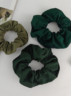 「吾庄」雾面纸感 小众色系纯棉布大肠发圈极简扎发头绳森系通勤