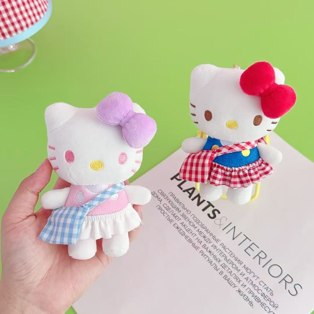凯蒂猫新款HelloKitty包包女挂件爱心钥匙扣哈喽kt猫玩偶公仔闺蜜
