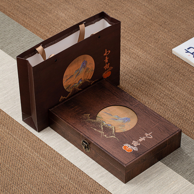 小青柑茶叶包装盒28粒半斤装复古柑普茶包装盒礼盒空盒定制logo