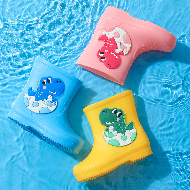 儿童雨鞋卡通恐龙宝宝雨靴防水水鞋外穿男女童2-6岁可爱短筒套鞋,童鞋/婴儿鞋/亲子鞋,雨靴,淘宝优惠券,粉丝福利购,淘宝优惠卷