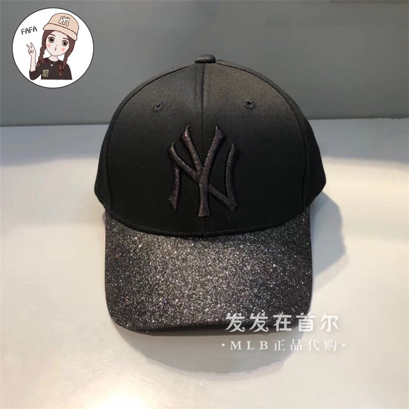 韓國MLB專櫃20新款亮片閃片NY洋基隊嘻哈鴨舌棒球帽百搭潮CP82在類目 服飾配件/皮帶/帽子/圍巾, 帽子中 - 來自Buy2taobao.com提供專業的淘寶代購服務
