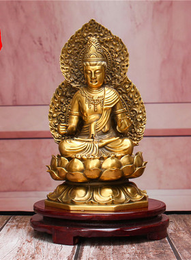 纯铜虚空藏菩萨供奉吉祥物佛像