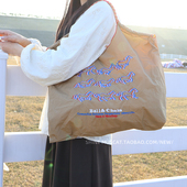 ball chain购物袋手提单肩托特包奔腾野马日系环保布袋刺绣尼龙布