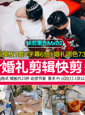 Prcc2017.1婚礼快剪模板婚庆MV花絮婚礼预告片头剪辑工程件winmac