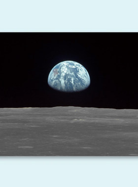 NASA宇宙天体摄影复刻版地球升起