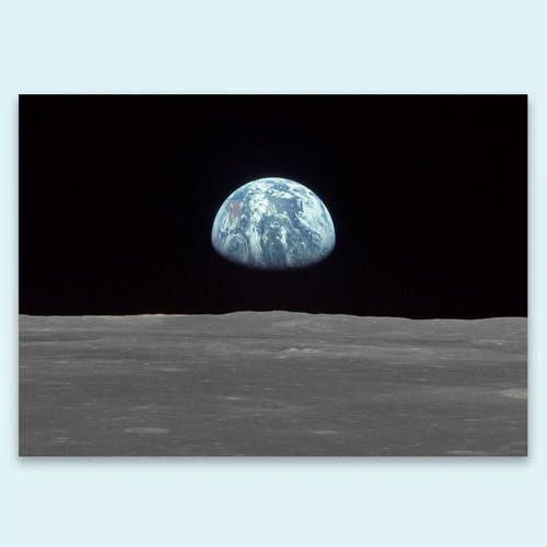 NASA宇宙天体摄影复刻版地球升起