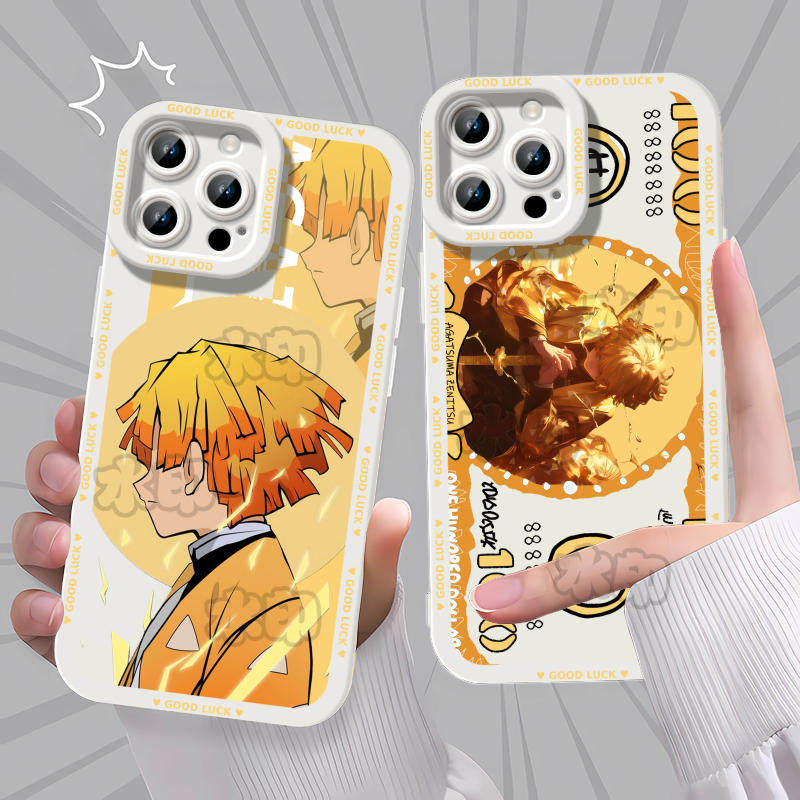 鬼灭之刃无限城我妻善逸手机壳适用苹果17Y200IVIVOY53SIQOOZ10TURBO华为MATE50OPPOY52S红米K80NOTE14RENO13