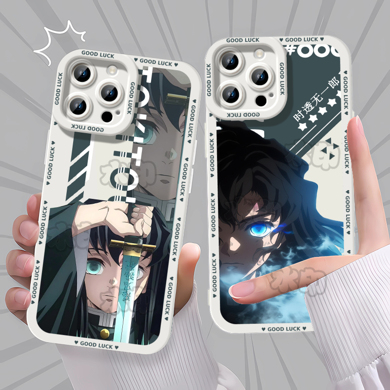 鬼灭之刃无限城时透无一郎手机壳适用苹果1616PROMAX12小米15OPPORENO1315红米NOTE1514防摔IQOONEO10K80