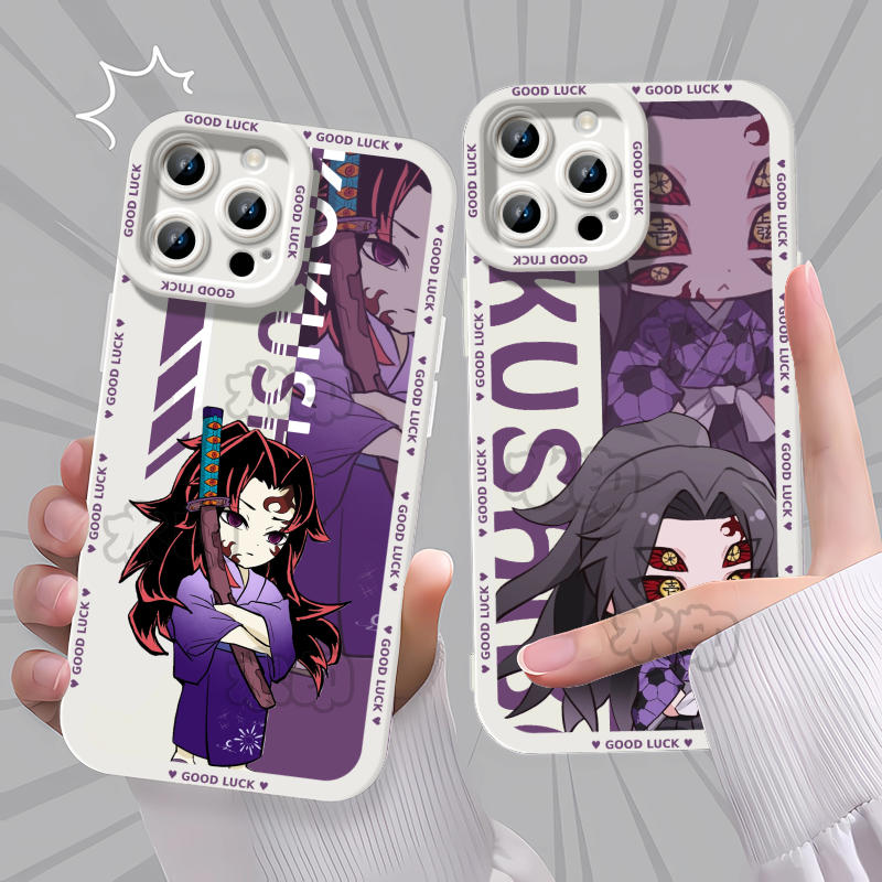 鬼灭之刃无限城上弦黑死牟手机壳适用苹果16Y200IIQOONEO913OPPOY52S华为MATE50红米K70121715防摔IQOONEO10