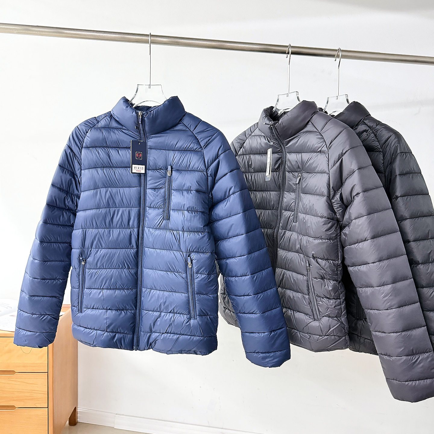 福利好货！男款秋冬新品轻量化百搭基础立领拉链口袋保暖棉服外套