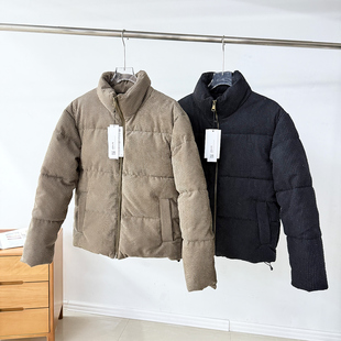 男女冬季 灯芯绒机理 立领保暖棉服 小众设计师线 350克手塞棉