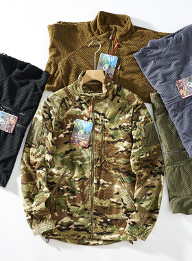 ODM公司单！双面PC格绒~男款秋冬户外抓绒保暖舒适透气立领夹克潮